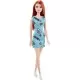 Papusa Barbie clasica roscata cu rochita albastra Papusa Barbie clasica roscata cu rochita albastra