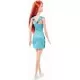 Papusa Barbie clasica roscata cu rochita albastra Papusa Barbie clasica roscata cu rochita albastra