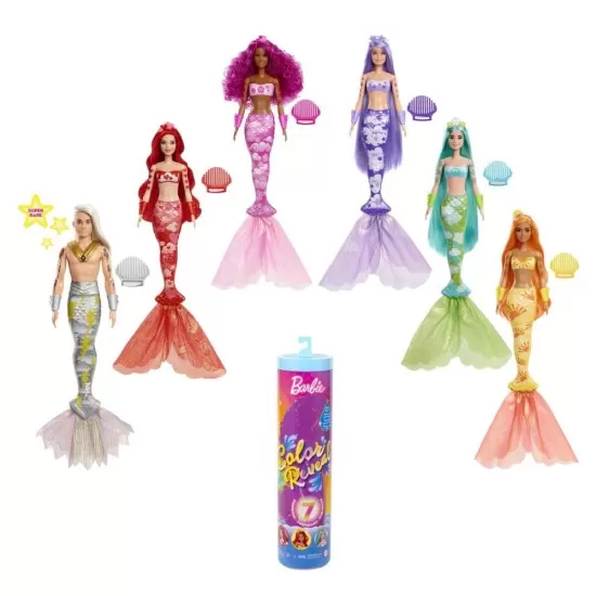 Papusa Barbie Descopera Culoarea - Sirenele curcubeu Papusa Barbie Descopera Culoarea - Sirenele curcubeu