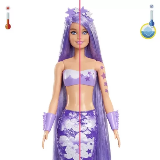 Papusa Barbie Descopera Culoarea - Sirenele curcubeu Papusa Barbie Descopera Culoarea - Sirenele curcubeu