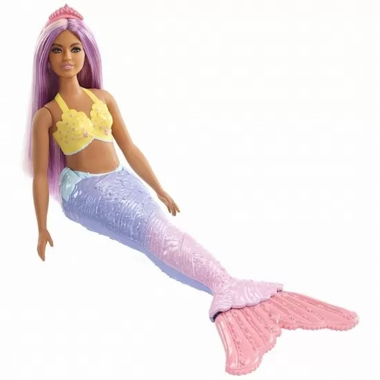 Papusa Barbie Dreamtopia Sirena cu parul mov