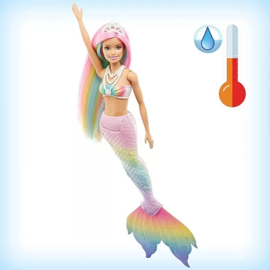 Papusa Barbie Dreamtopia sirena care isi schimba culoarea Papusa Barbie Dreamtopia sirena care isi schimba culoarea