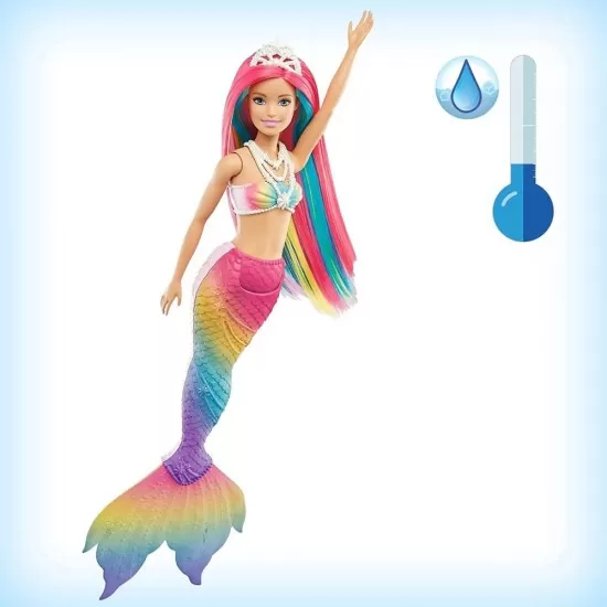Papusa Barbie Dreamtopia sirena care isi schimba culoarea Papusa Barbie Dreamtopia sirena care isi schimba culoarea