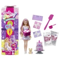 Papusa Barbie Party Unboxed Reveal blonda