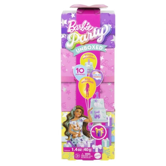 Papusa Barbie Party Unboxed Reveal Bruneta Papusa Barbie Party Unboxed Reveal Bruneta