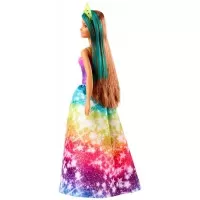 Papusa Barbie Printesa Dreamtopia cu coronita galbena