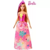Papusa Barbie Printesa Dreamtopia cu coronita roz