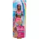 Papusa sirena Barbie cu colier si coronita roz Papusa sirena Barbie cu colier si coronita roz