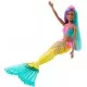 Papusa sirena Barbie cu colier si coronita roz Papusa sirena Barbie cu colier si coronita roz
