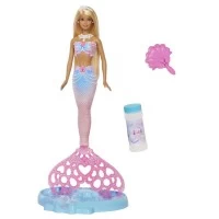 Papusa Barbie Sirena cu baloane de sapun