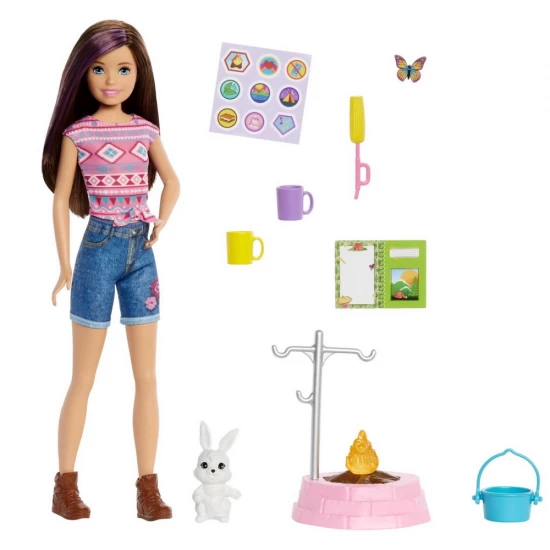 Papusa Barbie Skipper cu set camping