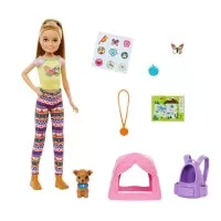 Papusa Barbie Stacie cu set camping