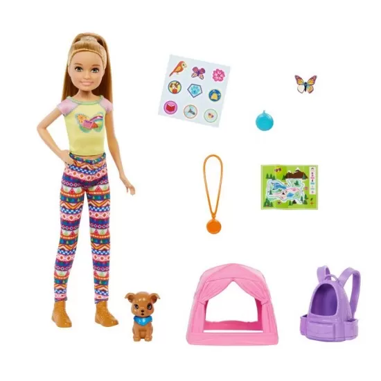 Papusa Barbie Stacie cu set camping Papusa Barbie Stacie cu set camping