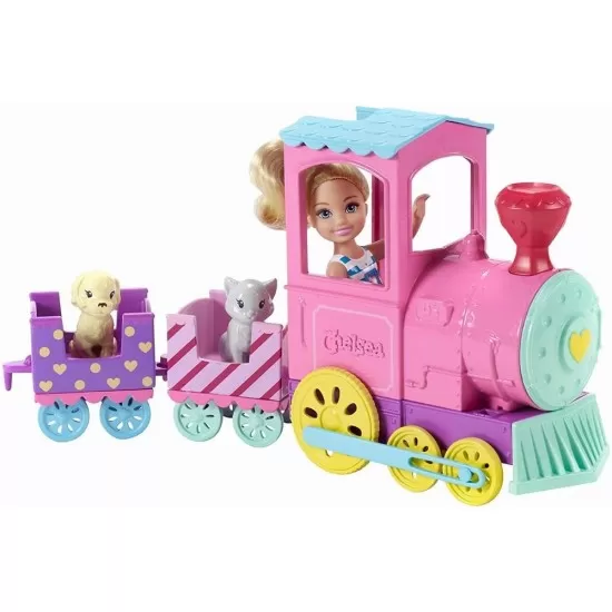 Papusa Barbie Chelsea cu trenulet Papusa Barbie Chelsea cu trenulet