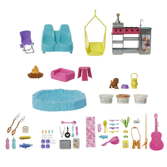 Rulota de vis Barbie cu accesorii 