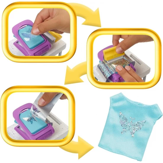 Set de joaca Barbie - Magazin de imprimat Fashion Design Studio