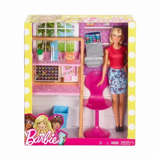 Set de joaca Barbie - Birou pentru studiu Set de joaca Barbie - Birou pentru studiu