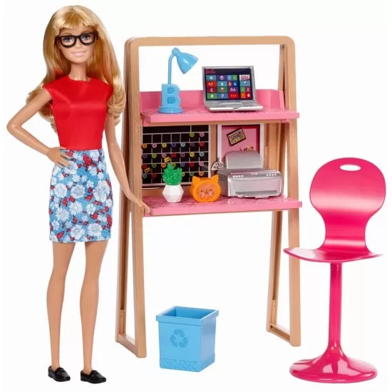 Set de joaca Barbie - Birou pentru studiu Set de joaca Barbie - Birou pentru studiu