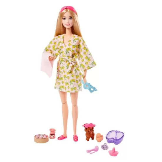 Set de joaca Barbie cu papusa si accesorii spa Set de joaca Barbie cu papusa si accesorii spa