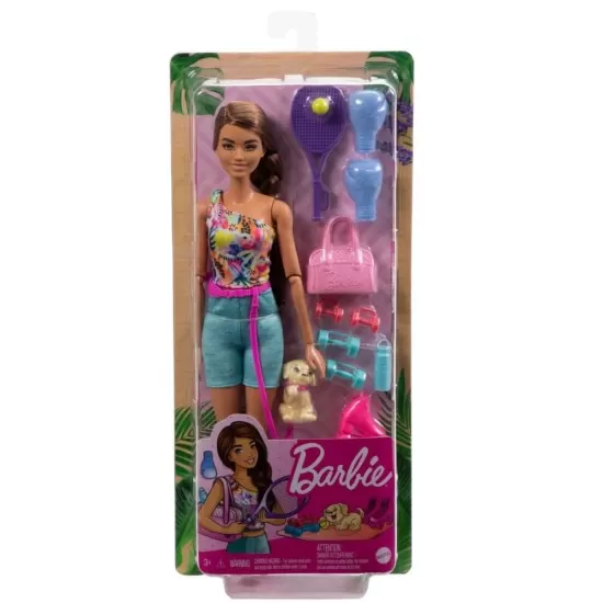 Set de joaca Barbie cu papusa si accesorii sport Set de joaca Barbie cu papusa si accesorii sport