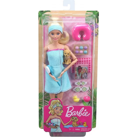 Set de joaca Barbie cu accesorii wellness si spa