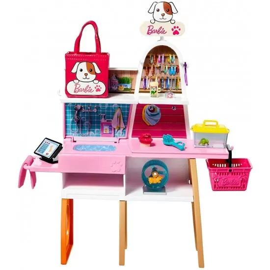 Set de joaca Barbie - Magazin accesorii animalute Set de joaca Barbie - Magazin accesorii animalute