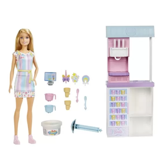 Set de joaca Barbie - Magazinul de inghetata Set de joaca Barbie - Magazinul de inghetata