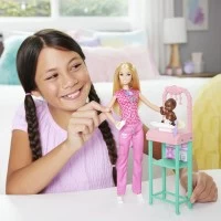 Set de joaca papusa blonda Barbie Cariere - Pediatru