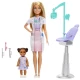 Set de joaca papusa blonda Barbie Cariere - Stomatolog