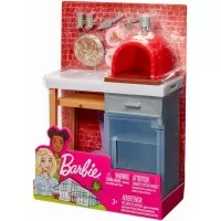 Set Barbie mobilier exterior cu cuptor pizza