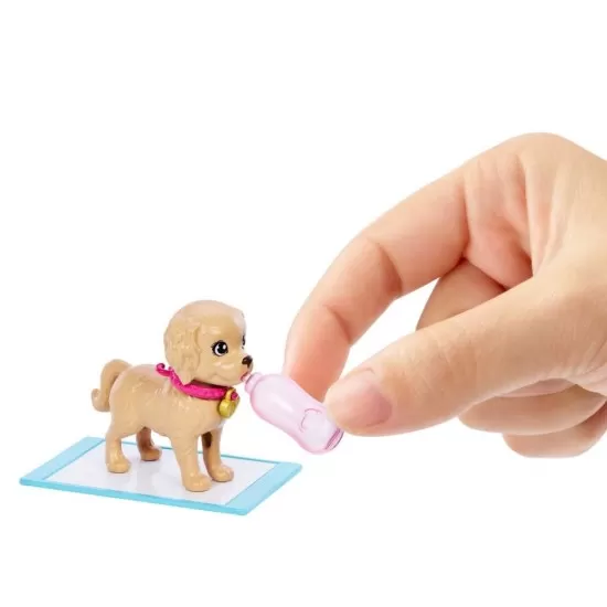 Set de joaca cu papusa Barbie Pup Adoption Set de joaca cu papusa Barbie Pup Adoption