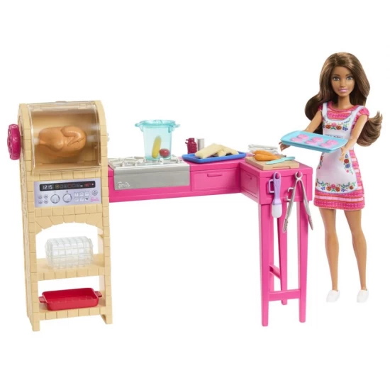 Set de joaca Barbie si Teresa Reteta Prieteniei - Bucatarie cu accesorii si papusa Teresa Set de joaca Barbie si Teresa Reteta Prieteniei - Bucatarie cu accesorii si papusa Teresa