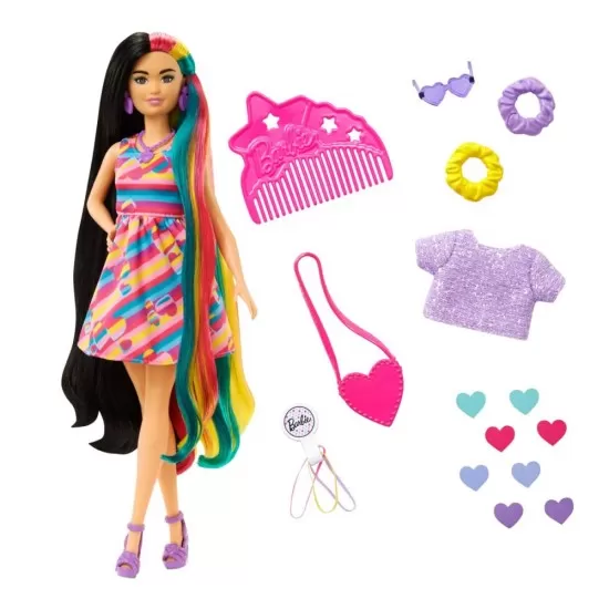 Papusa Barbie Totally Hair bruneta Papusa Barbie Totally Hair bruneta
