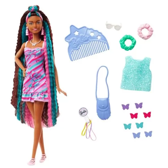 Papusa Barbie Totally Hair curcubeu Papusa Barbie Totally Hair curcubeu
