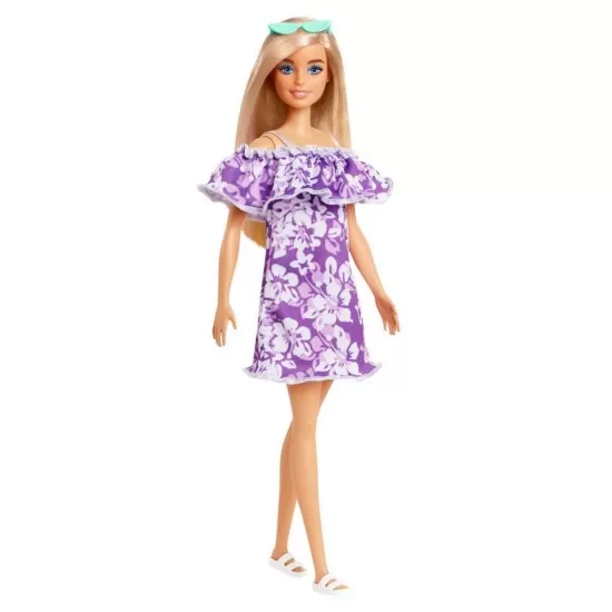 Papusa Barbie Travel blonda - Aniversare 50 de ani Malibu Papusa Barbie Travel blonda - Aniversare 50 de ani Malibu