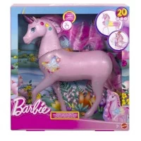 Unicorn roz Barbie cu lumini stralucitoare si sunete