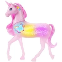 Unicorn roz Barbie cu lumini stralucitoare si sunete