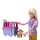 Set papusa Barbie cu doua animalute din jungla