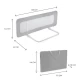 Bariera de pat Kinderkraft Guard and Dream Light Grey Bariera de pat Kinderkraft Guard and Dream Light Grey