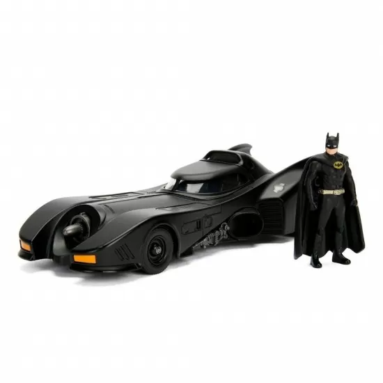 Masinuta metal Batmobile 1989 cu figurina Batman Masinuta metal Batmobile 1989 cu figurina Batman