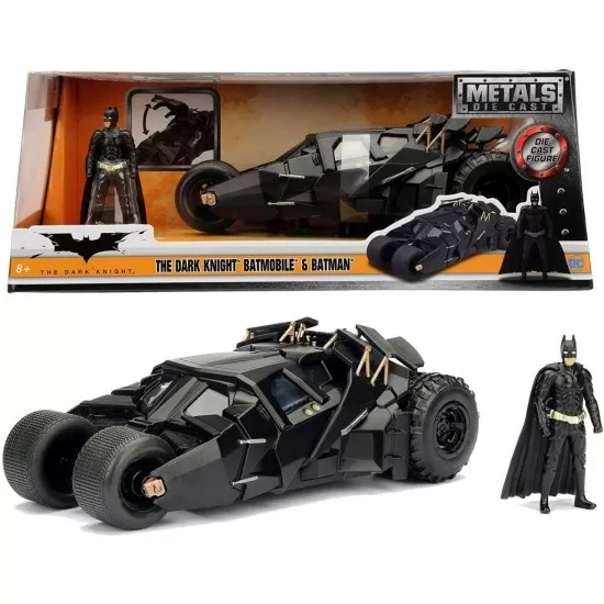 Masinuta metalica Batmobile The Dark Knight 1:24 cu figurina Batman Masinuta metalica Batmobile The Dark Knight 1:24 cu figurina Batman