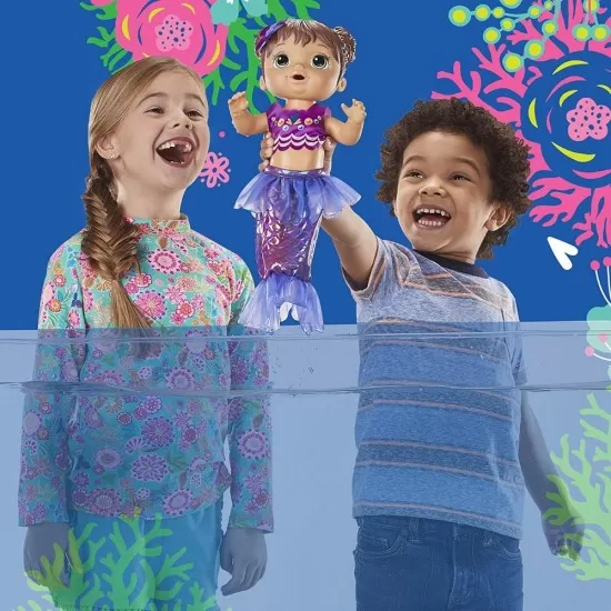 Papusa bebelus Baby Alive Shimmer Sirena
