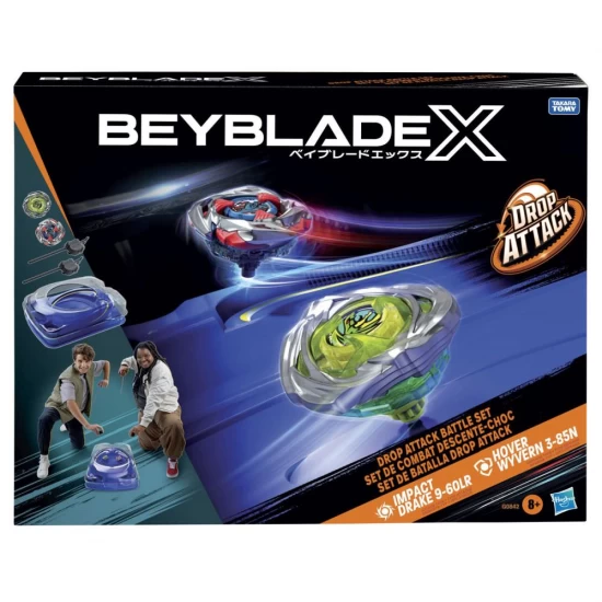 Set de joaca Drop Atack Impact Drake 9-60LR si Hover Wyvern 3-85n Beyblade X Set de joaca Drop Atack Impact Drake 9-60LR si Hover Wyvern 3-85n Beyblade X