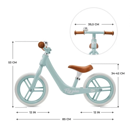 Bicicleta de echilibru Kinderkraft Fly Plus Baby Blue Bicicleta de echilibru Kinderkraft Fly Plus Baby Blue