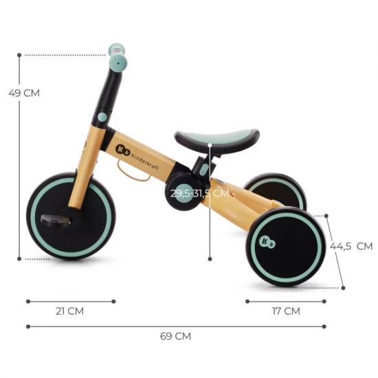 Bicicleta de echilibru/tricicleta Kinderkraft 4Trike Sunflower Blue Bicicleta de echilibru/tricicleta Kinderkraft 4Trike Sunflower Blue