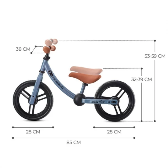 Bicicleta fara pedale Kinderkraft 2Way Next Blue Sky 12 inch Bicicleta fara pedale Kinderkraft 2Way Next Blue Sky 12 inch