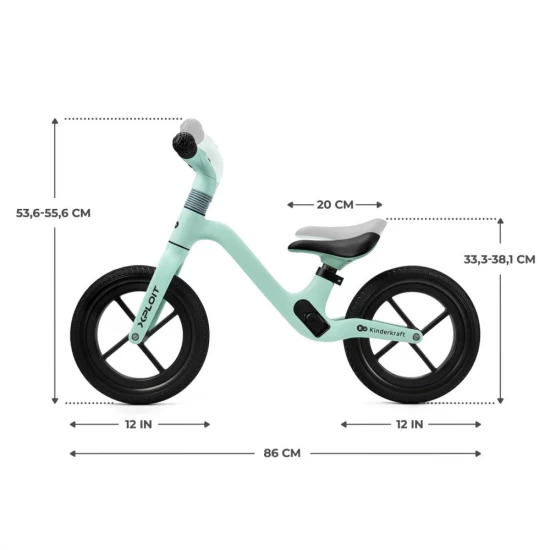 Bicicleta fara pedale Kinderkraft Xploit Turcoise