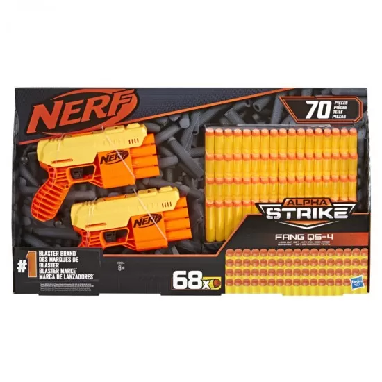 Set blastere Nerf Alpha Strike Fang QS4 cu 68 de munitii Set blastere Nerf Alpha Strike Fang QS4 cu 68 de munitii