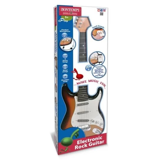 Chitara electronica Rock cu casti si microfon Bontempi