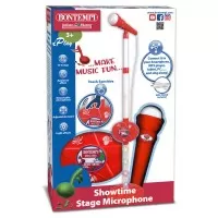 Microfon pentru copii Bontempi cu stativ rosu